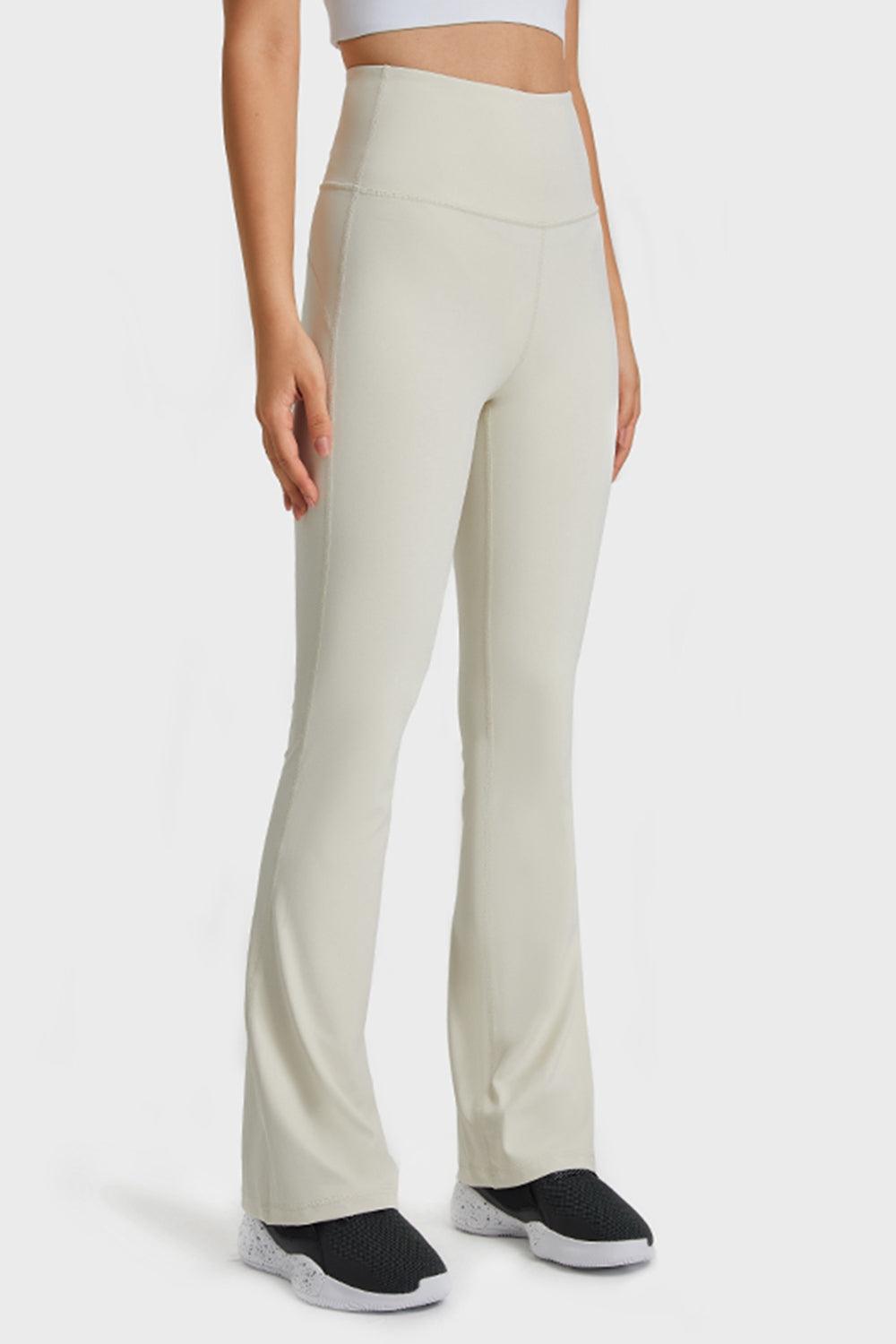 Elastic Waist Flare Yoga Pants – Ultimate Comfort & Style for Your Active Lifestyle - Znvia