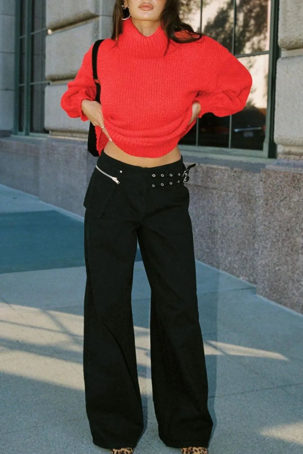 Wide Leg Jeans with Pockets - Znvia