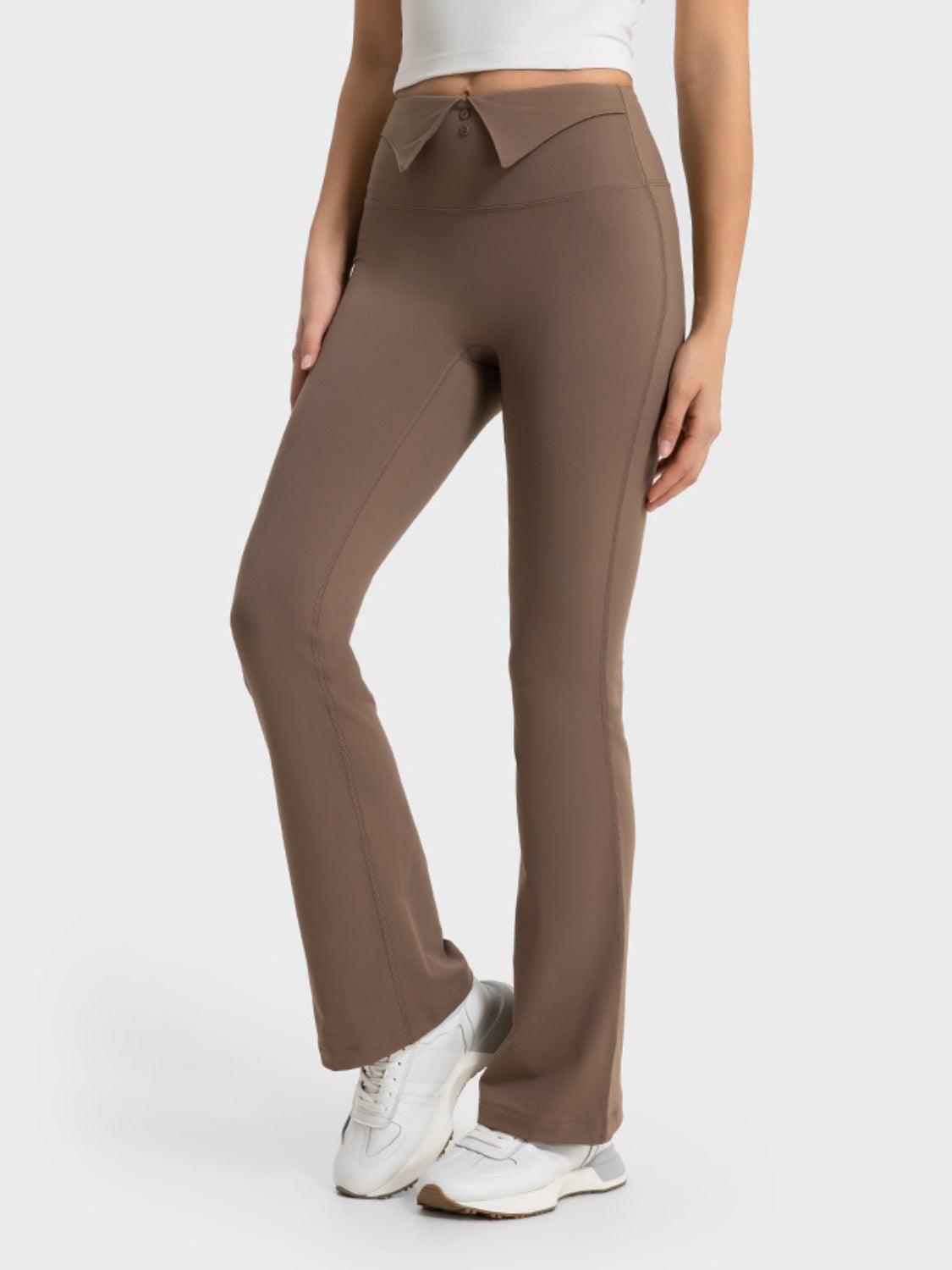Wide Waistband Bootcut Sport Pants – Your Ultimate Blend of Comfort & Style! - Znvia
