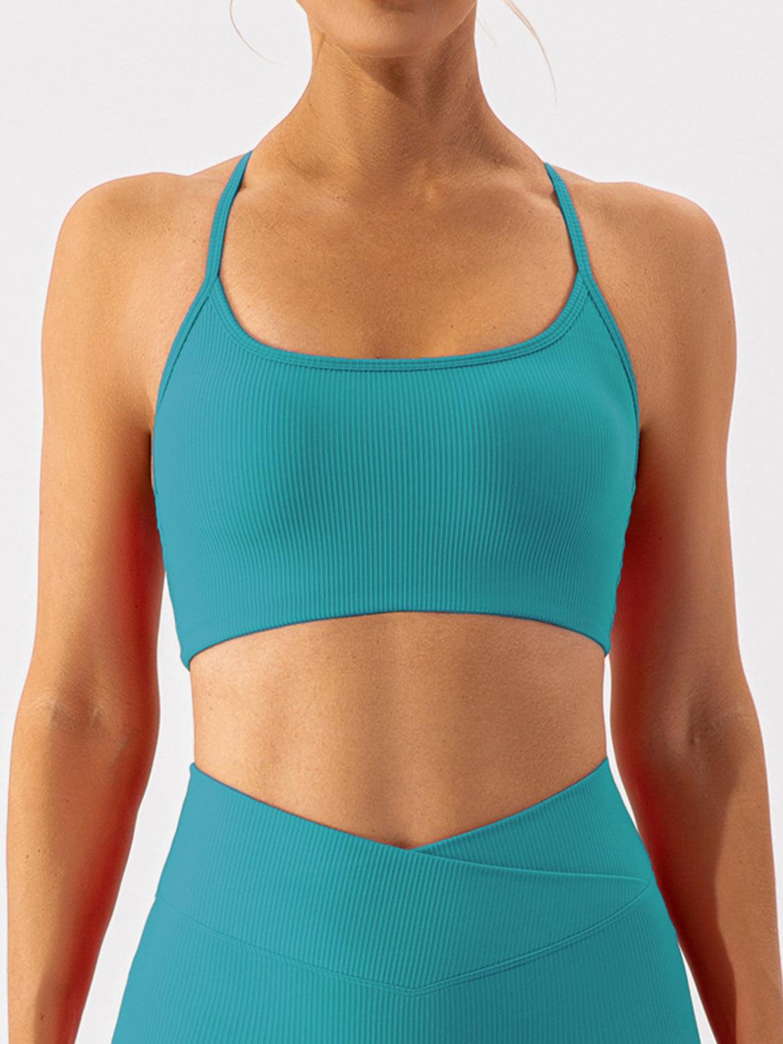 Spaghetti Strap Active Bra - Znvia