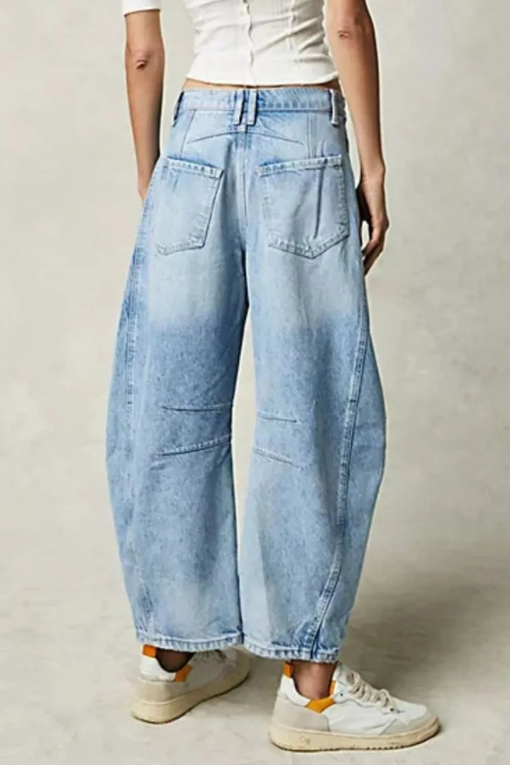 Wide Leg Jeans with Pockets - Znvia