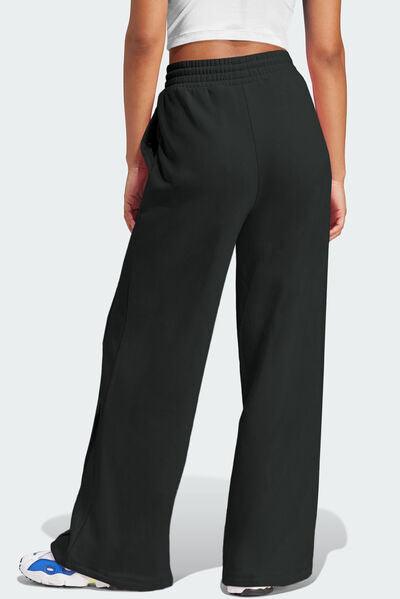 Drawstring Wide Leg Active Pants - Znvia