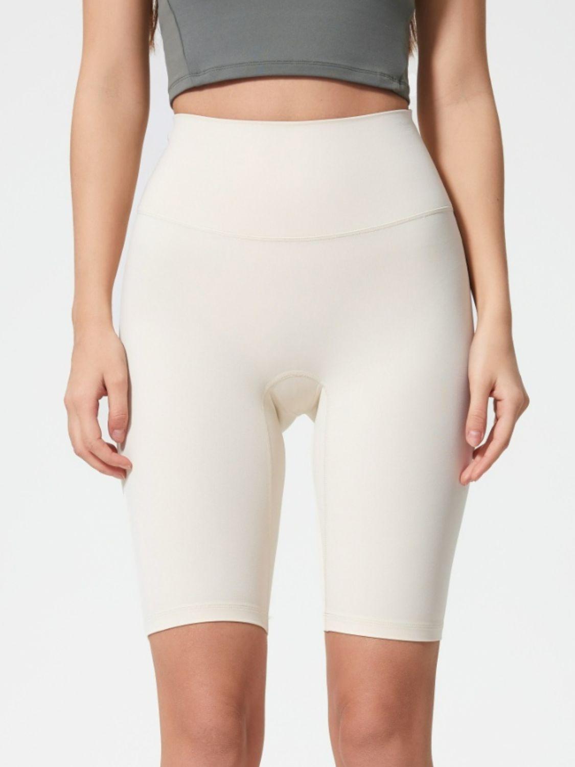 High Rise Wide Waistband Active Shorts - Znvia
