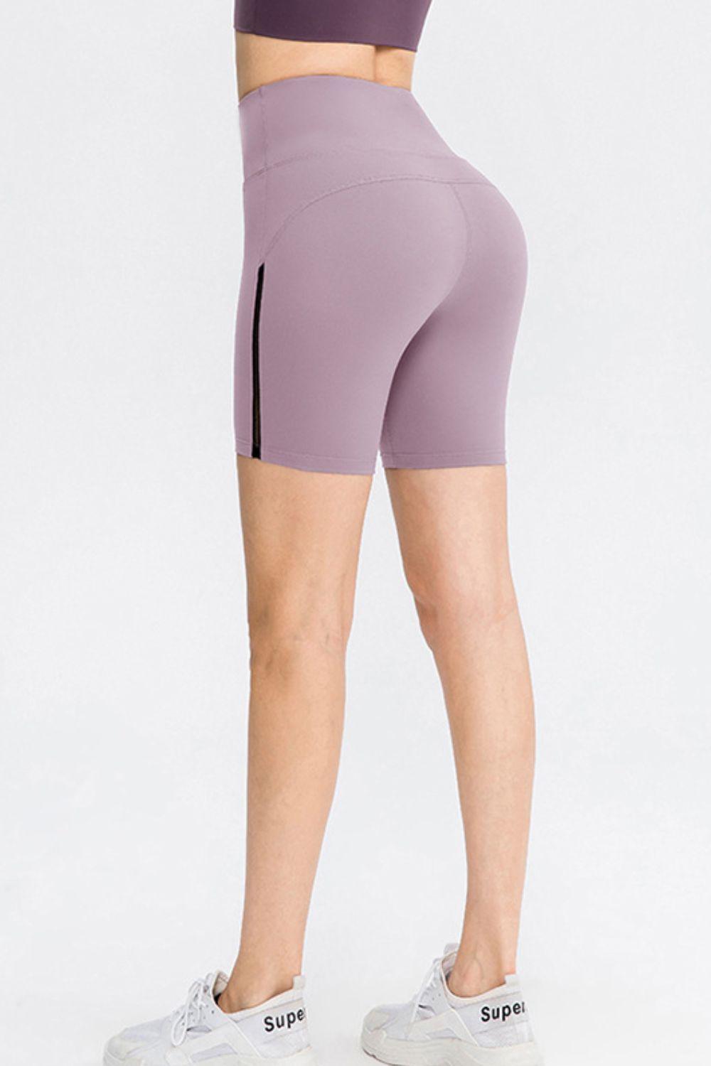 Wide Waistband Sports Shorts - Znvia