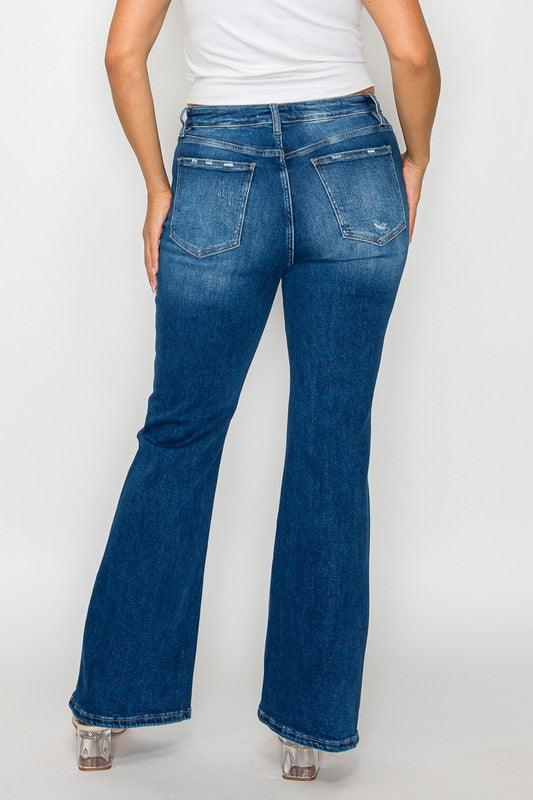 Full Size High Rise Bootcut Jeans with Pockets – Effortless Style, Everyday Comfort - Znvia