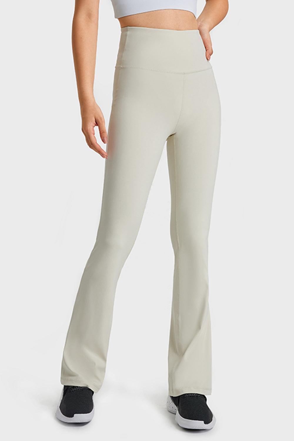 Elastic Waist Flare Yoga Pants – Ultimate Comfort & Style for Your Active Lifestyle - Znvia
