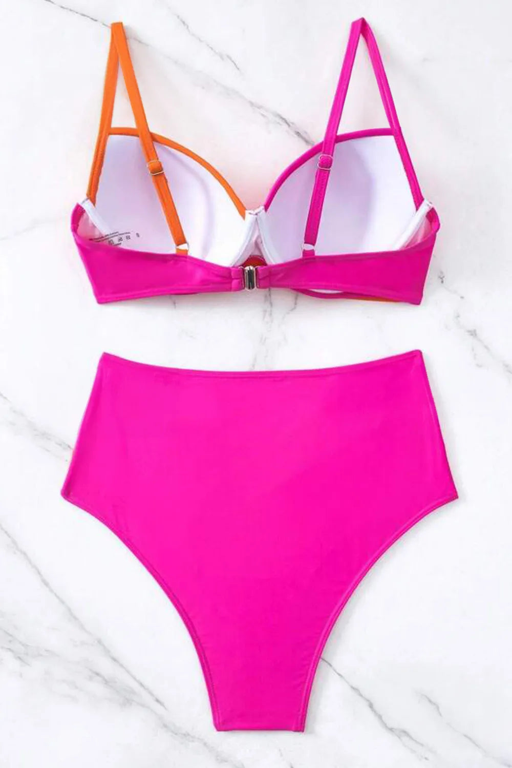 Stylish Contrast Sweetheart Neck Bikini Set for Comfort - Znvia