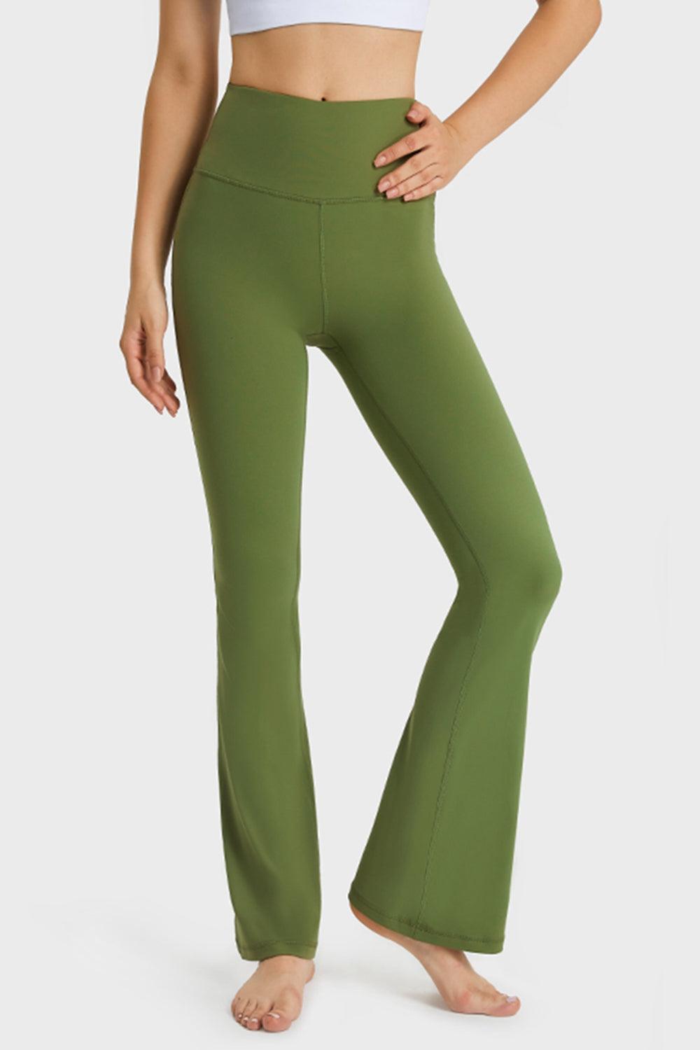 Elastic Waist Flare Yoga Pants – Ultimate Comfort & Style for Your Active Lifestyle - Znvia
