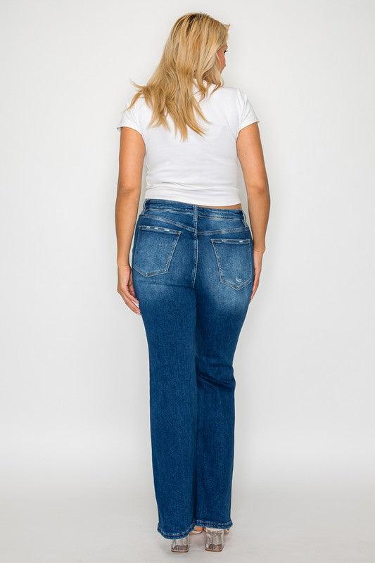 Full Size High Rise Bootcut Jeans with Pockets – Effortless Style, Everyday Comfort - Znvia
