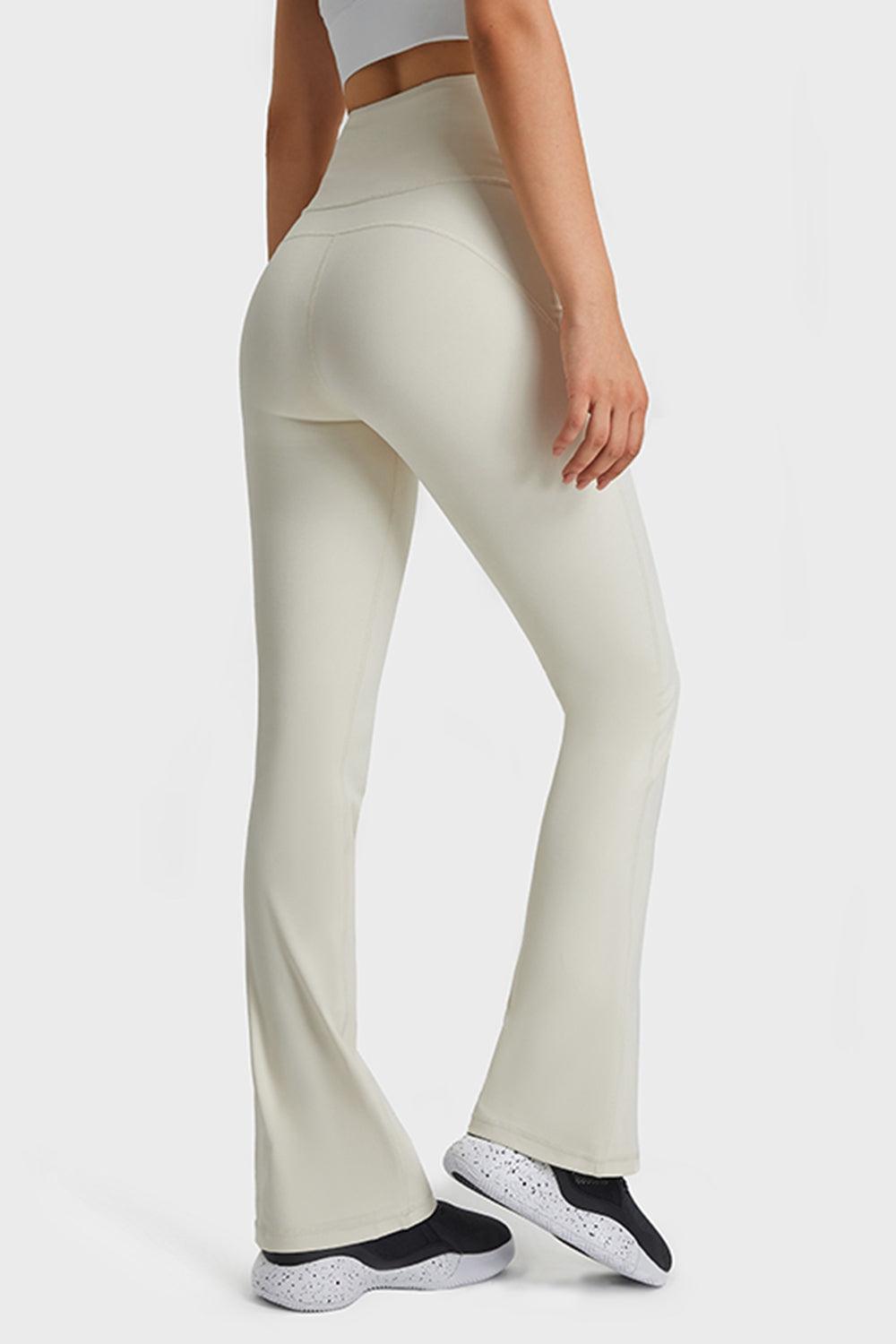 Elastic Waist Flare Yoga Pants – Ultimate Comfort & Style for Your Active Lifestyle - Znvia