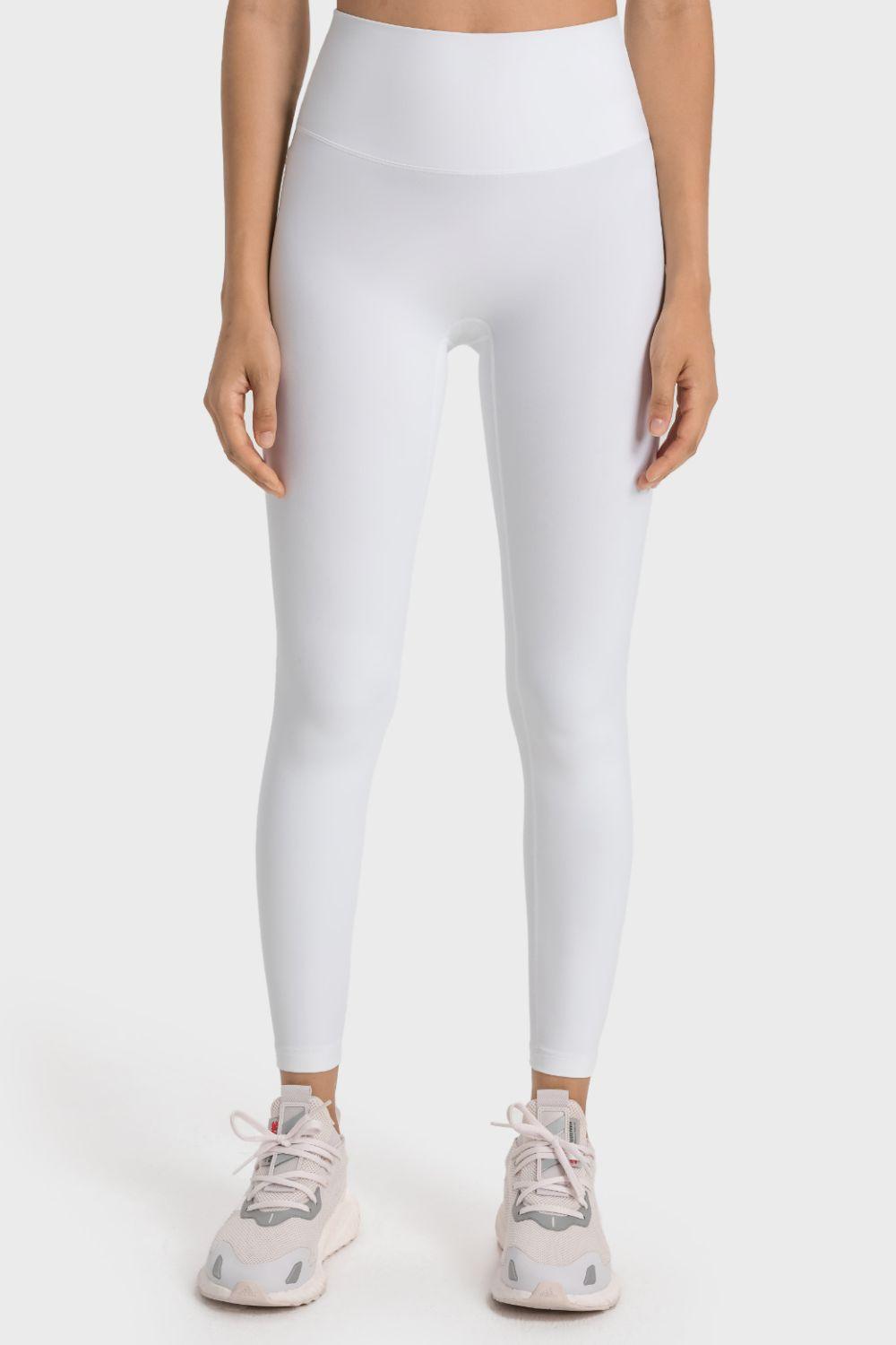 High-Rise Wide Waistband Yoga Leggings – Sculpt, Stretch & Elevate Your Performance - Znvia