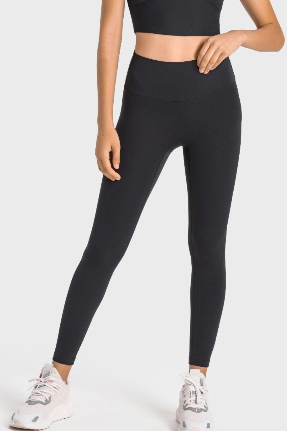 High-Rise Wide Waistband Yoga Leggings – Sculpt, Stretch & Elevate Your Performance - Znvia