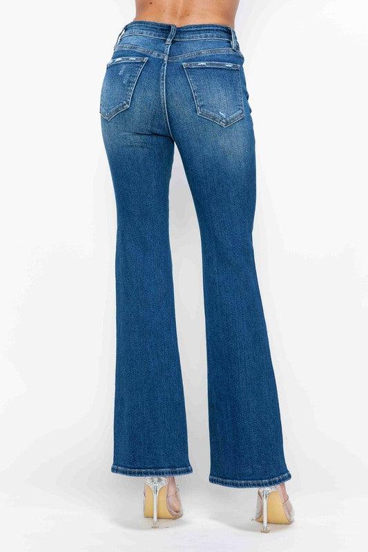 Full Size High Rise Bootcut Jeans with Pockets – Effortless Style, Everyday Comfort - Znvia