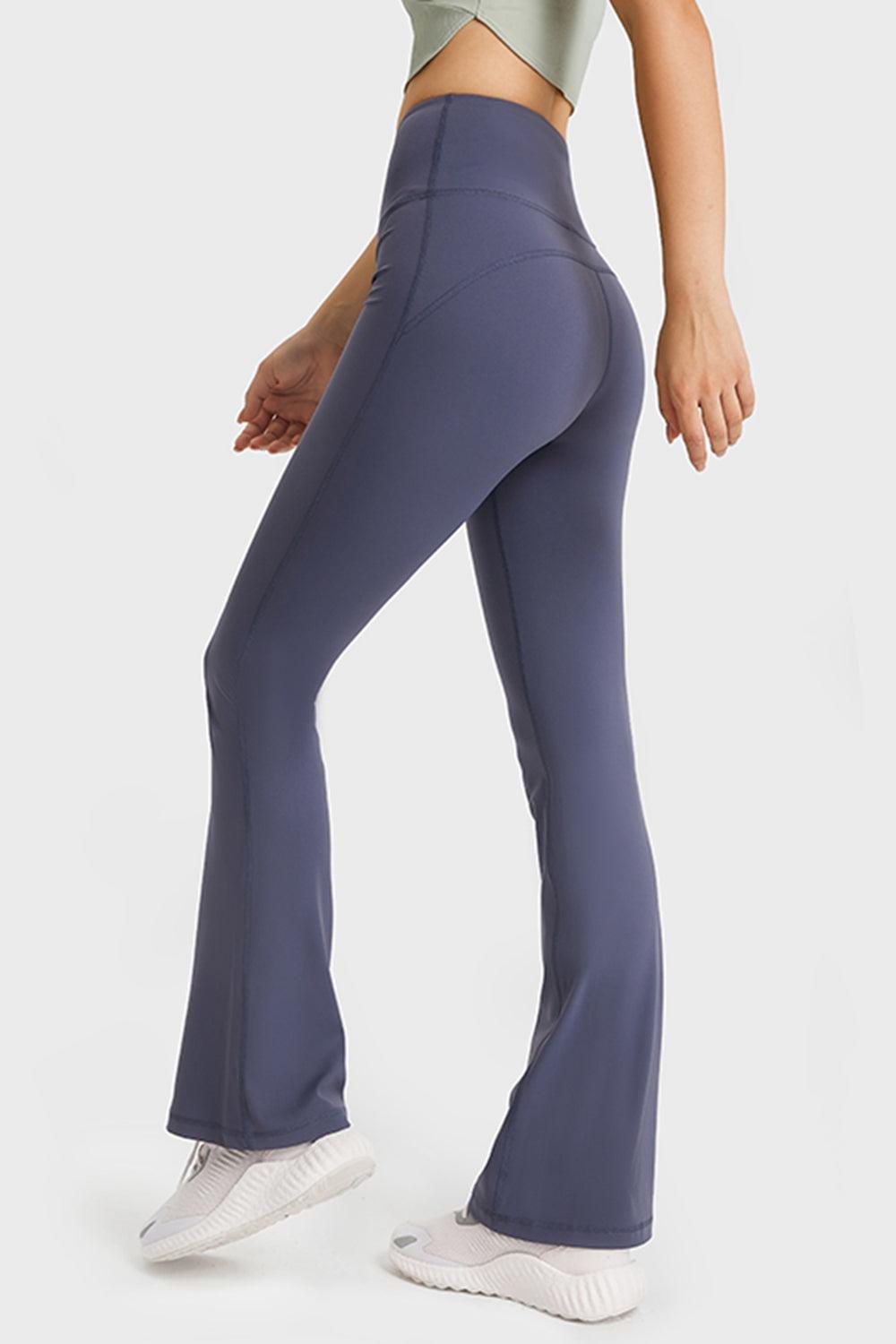 Elastic Waist Flare Yoga Pants – Ultimate Comfort & Style for Your Active Lifestyle - Znvia