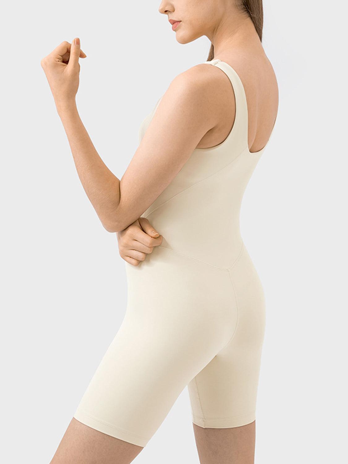 Wide Strap Active Romper – Sleek, Sporty & Ultra-Flattering - Znvia