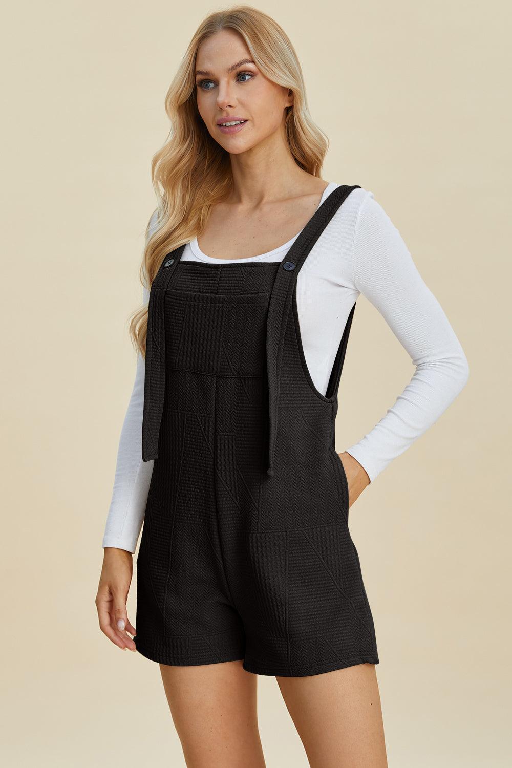 Full Size Texture Sleeveless Romper – Effortless Style & Comfort - Znvia