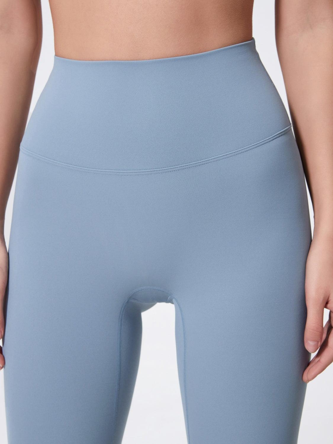 High Rise Wide Waistband Active Shorts - Znvia