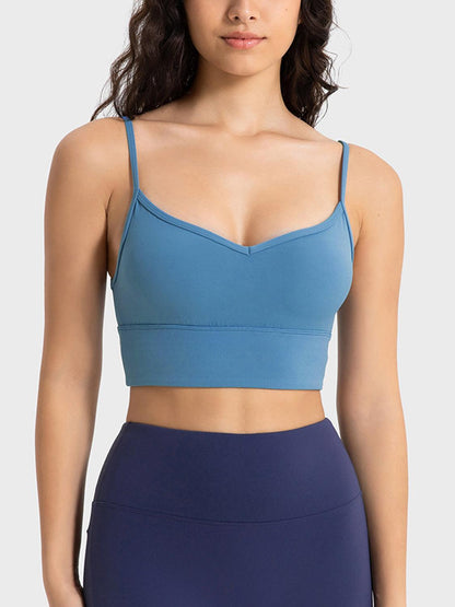 Spaghetti Strap Sport Bra - Znvia