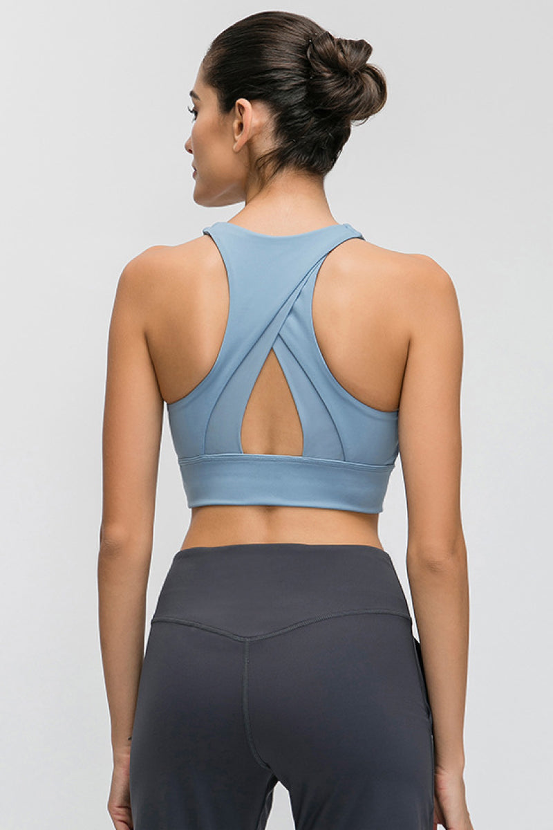 Halter Keyhole Sports Bra – Stylish, Supportive & Ultra-Comfortable - Znvia