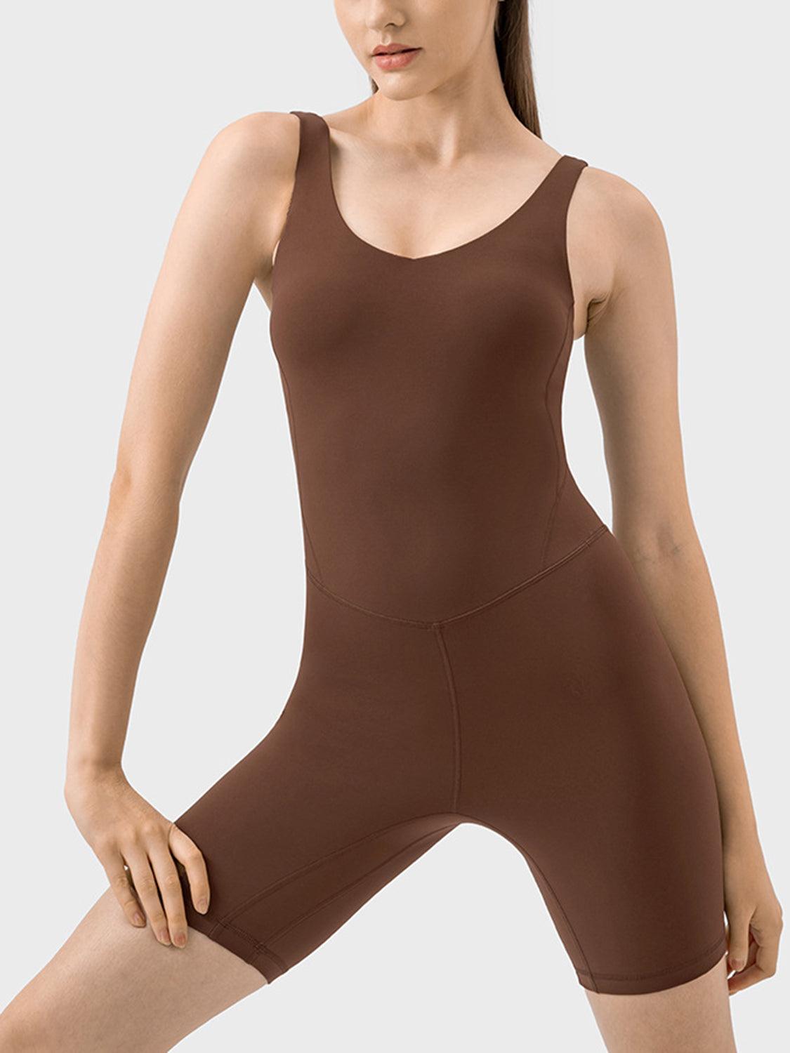 Wide Strap Active Romper – Sleek, Sporty & Ultra-Flattering - Znvia