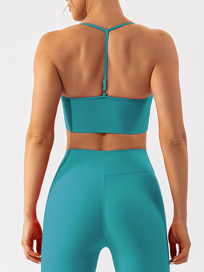 Spaghetti Strap Active Bra - Znvia