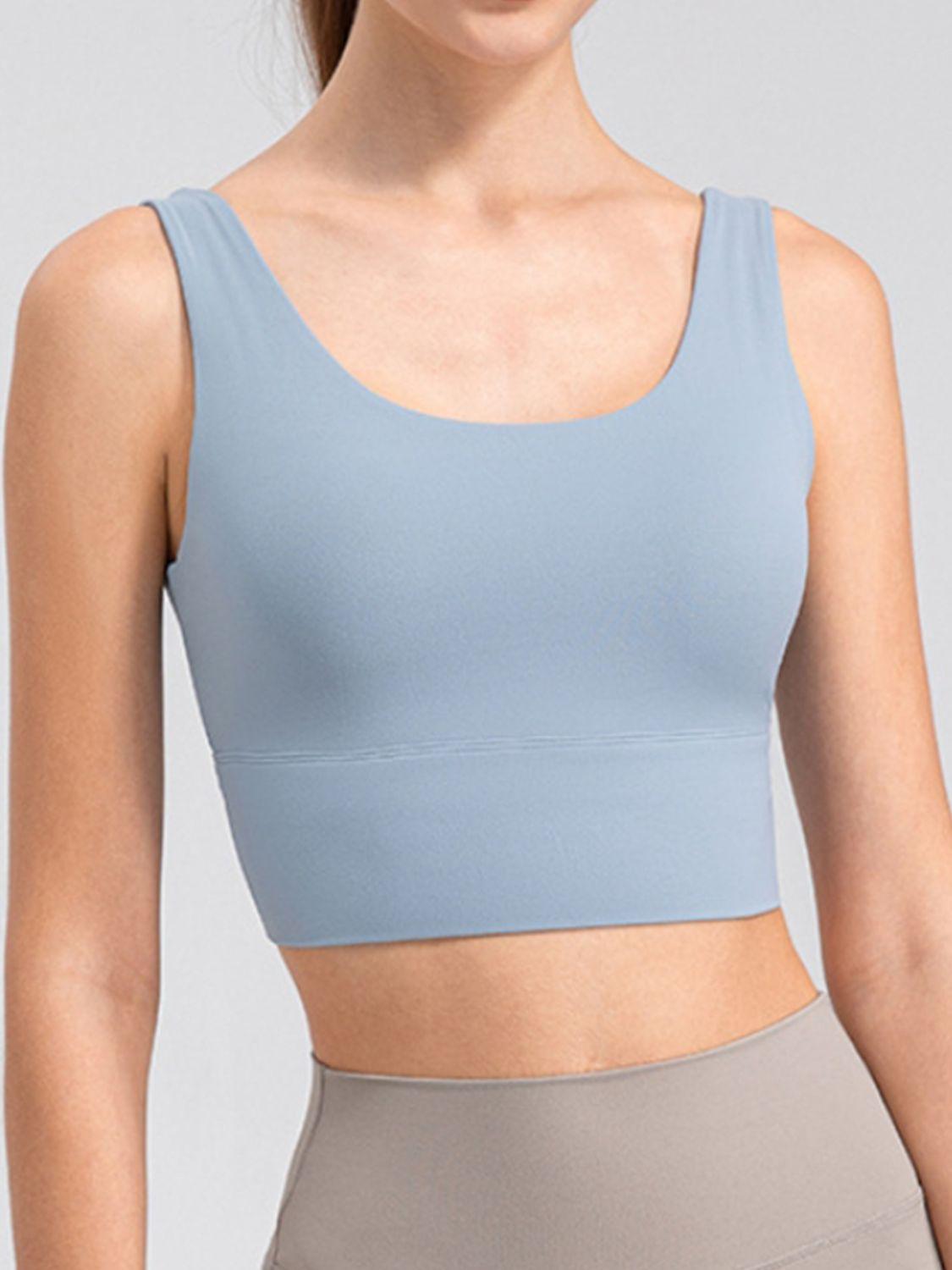 Scoop Neck Wide Strap Active Tank - Znvia