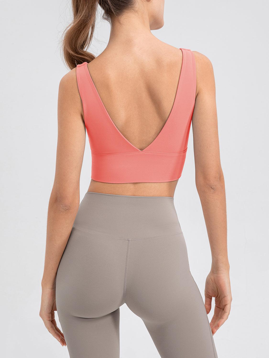 Scoop Neck Wide Strap Active Tank - Znvia