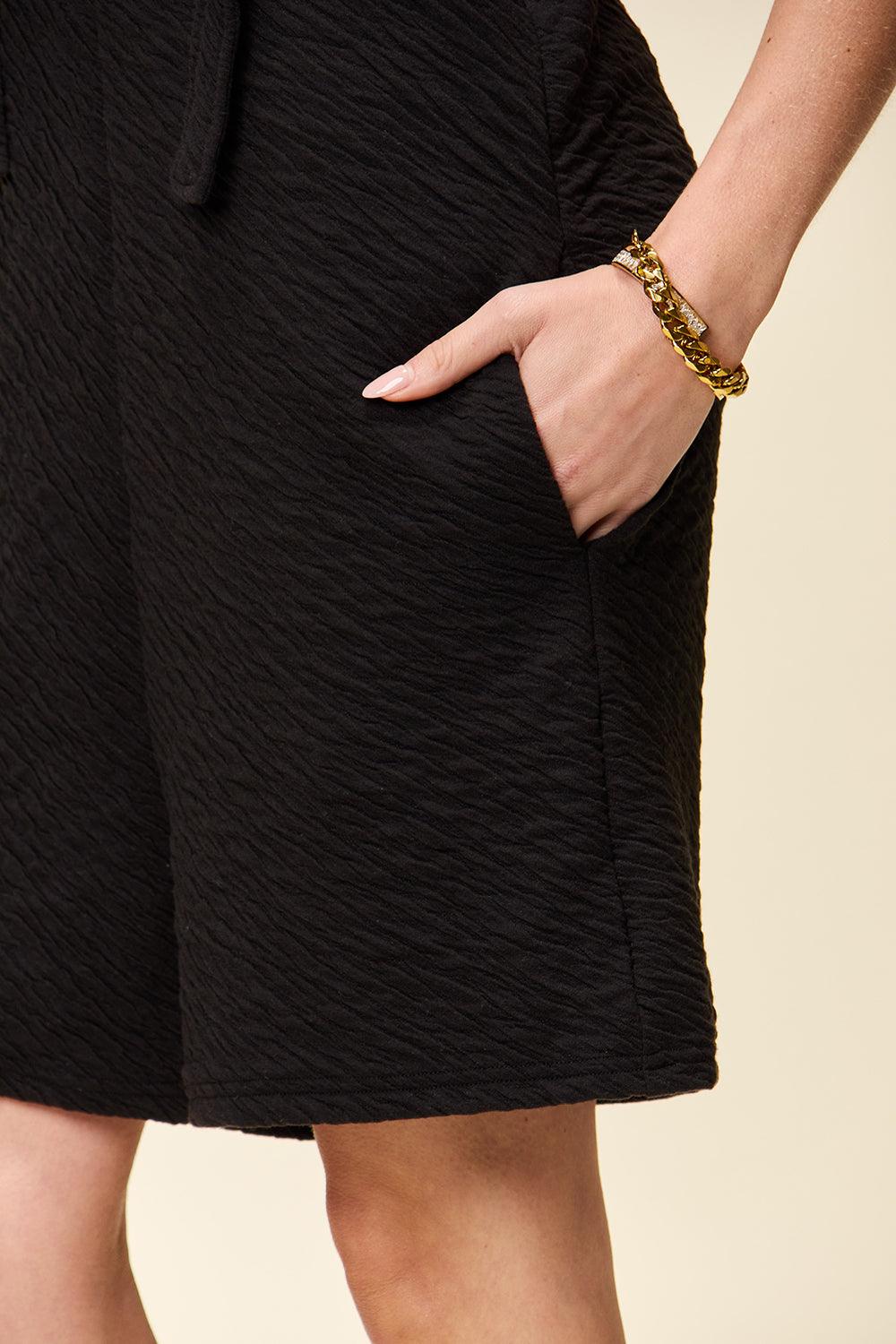 Full Size Texture Square Neck Romper - Znvia