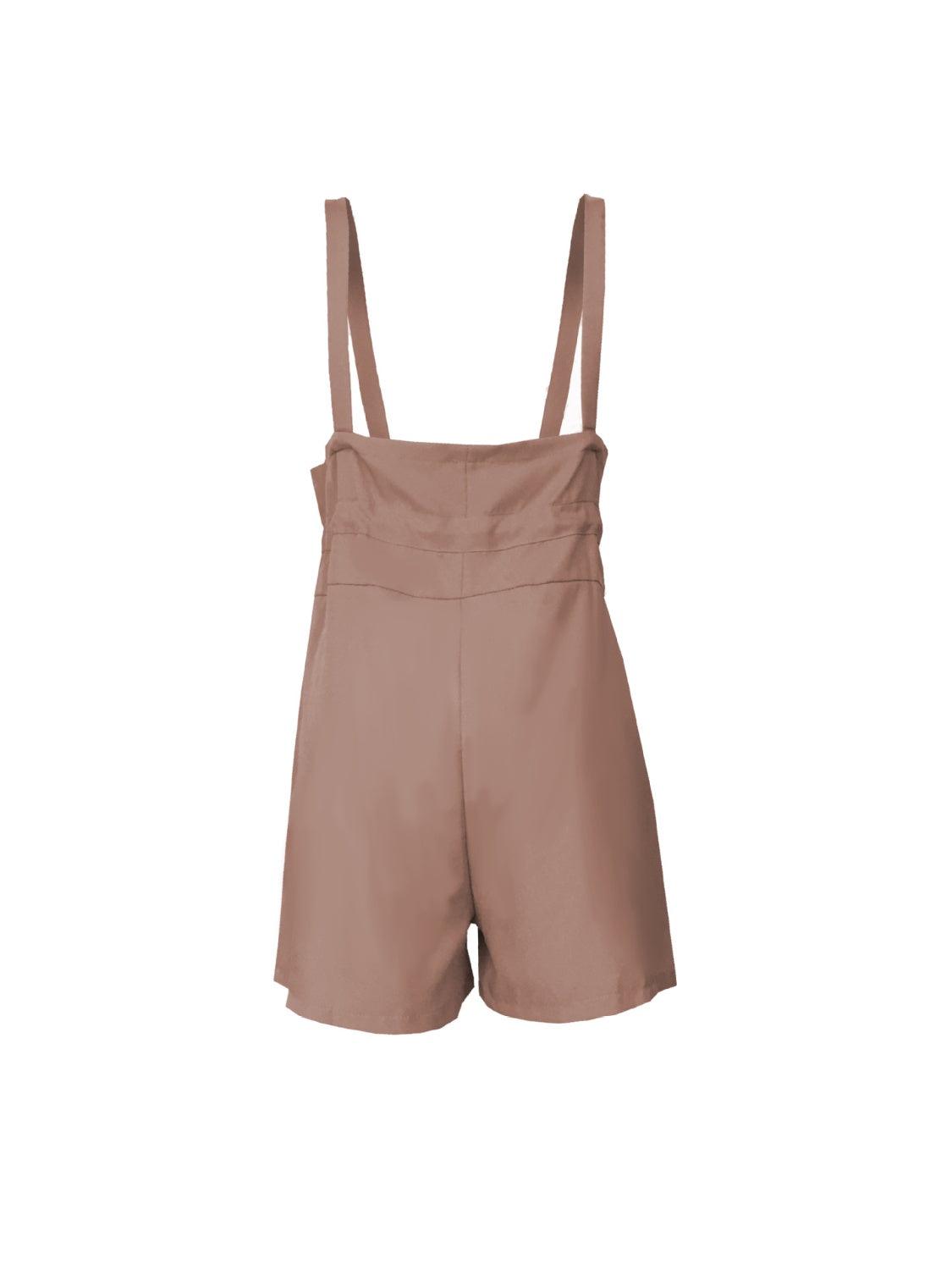 Drawstring Wide Strap Overalls with Pockets – Effortless Comfort & Style - Znvia