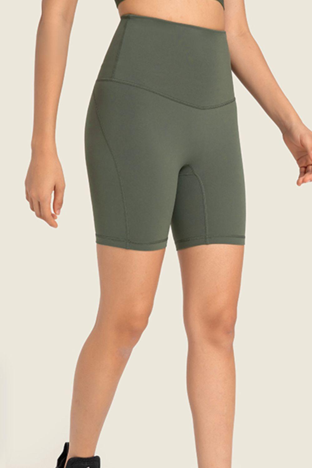 Seamless High-Rise Wide Waistband Biker Shorts – Second-Skin Comfort for Every Move - Znvia