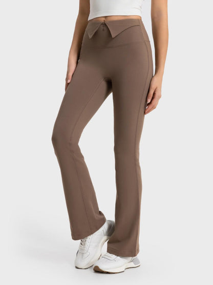 Wide Waistband Bootcut Sport Pants – Your Ultimate Blend of Comfort & Style! - Znvia