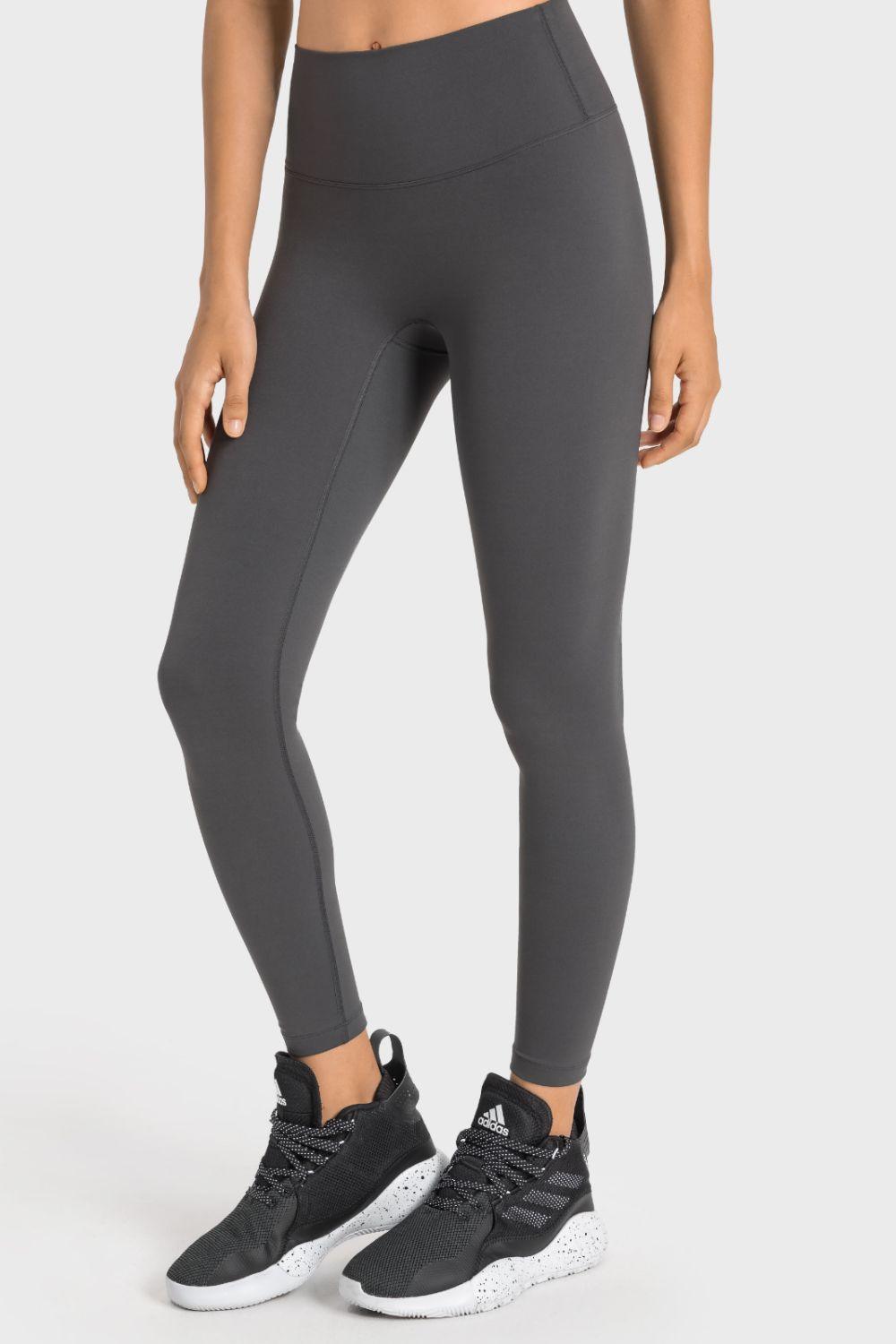 High-Rise Wide Waistband Yoga Leggings – Sculpt, Stretch & Elevate Your Performance - Znvia