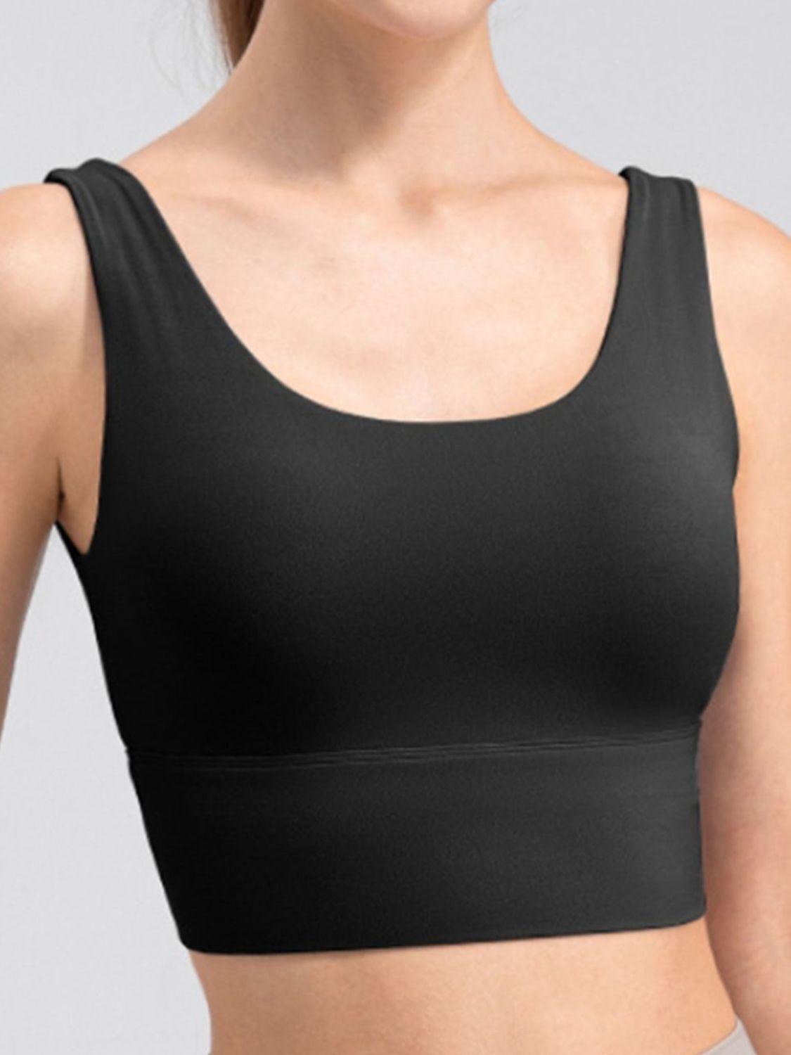 Scoop Neck Wide Strap Active Tank - Znvia