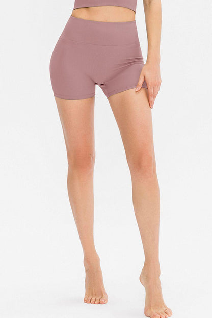 Slim Fit Wide Waistband Sports Shorts – Move with Confidence - Znvia