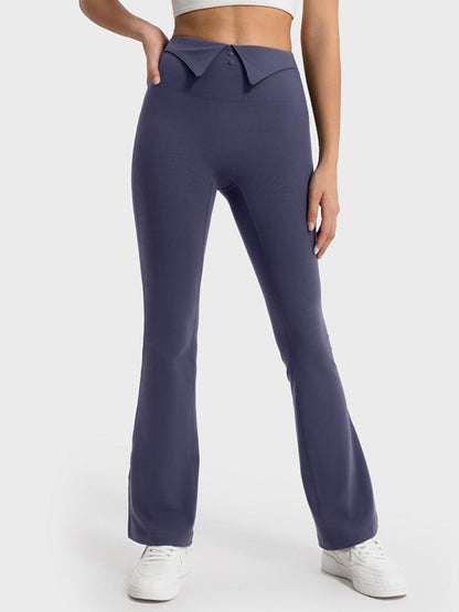 Wide Waistband Bootcut Sport Pants – Your Ultimate Blend of Comfort & Style! - Znvia