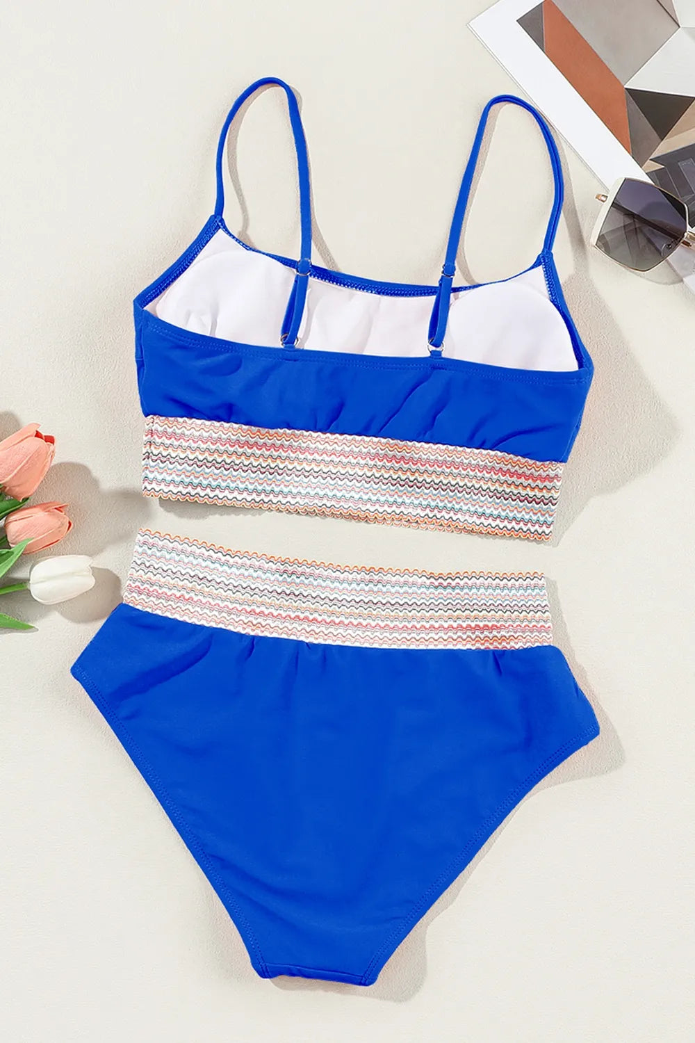 Scoop Neck Spaghetti Strap Bikini Set for Ultimate Comfort - Znvia