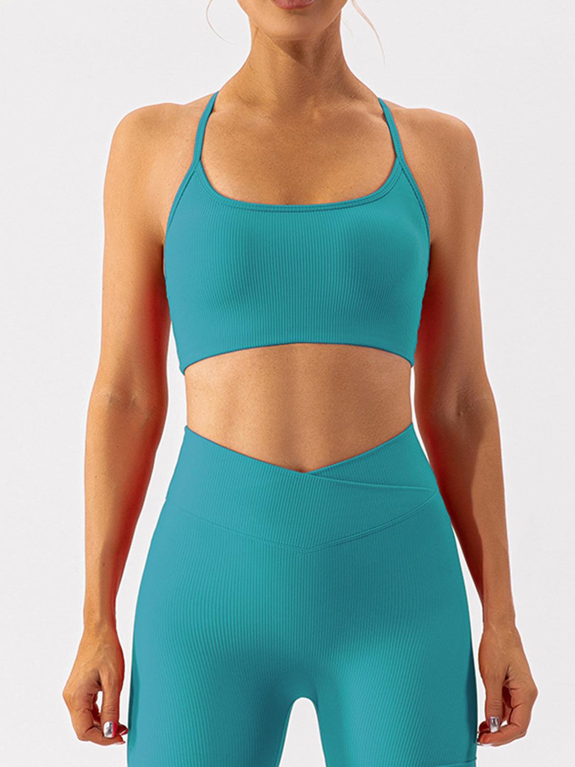 Spaghetti Strap Active Bra - Znvia