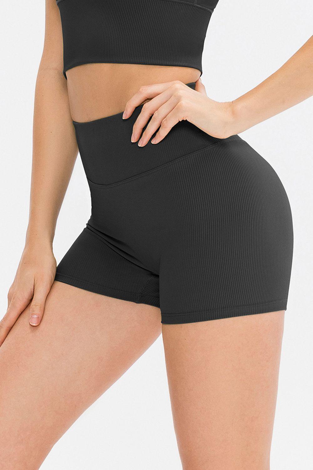 Slim Fit Wide Waistband Sports Shorts – Move with Confidence - Znvia