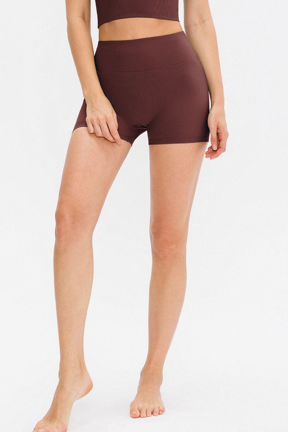 Slim Fit Wide Waistband Sports Shorts – Move with Confidence - Znvia