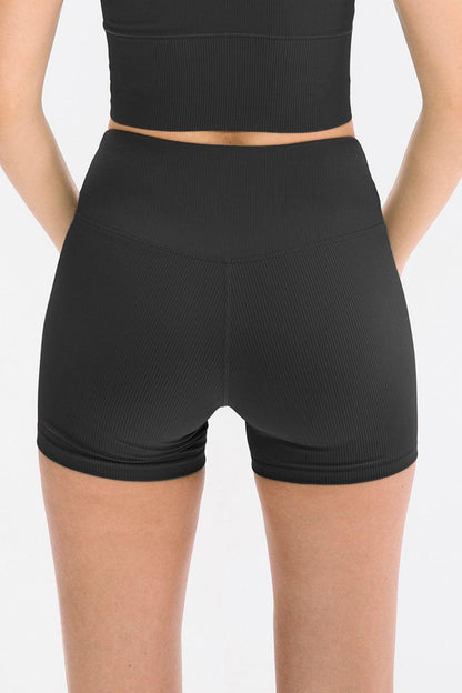 Slim Fit Wide Waistband Sports Shorts – Move with Confidence - Znvia