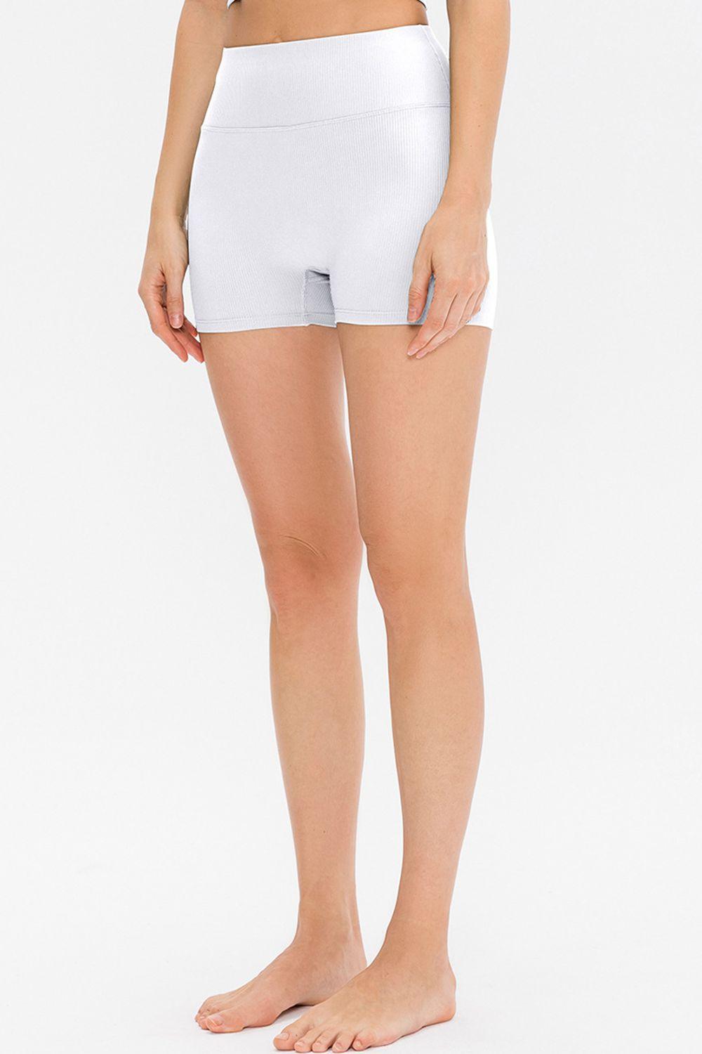 Slim Fit Wide Waistband Sports Shorts – Move with Confidence - Znvia