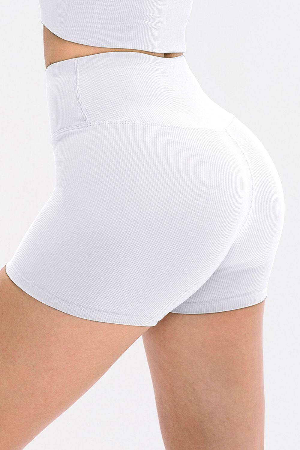 Slim Fit Wide Waistband Sports Shorts – Move with Confidence - Znvia