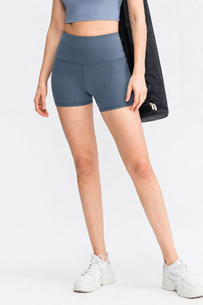 Wide Waistband Sports Shorts - Znvia