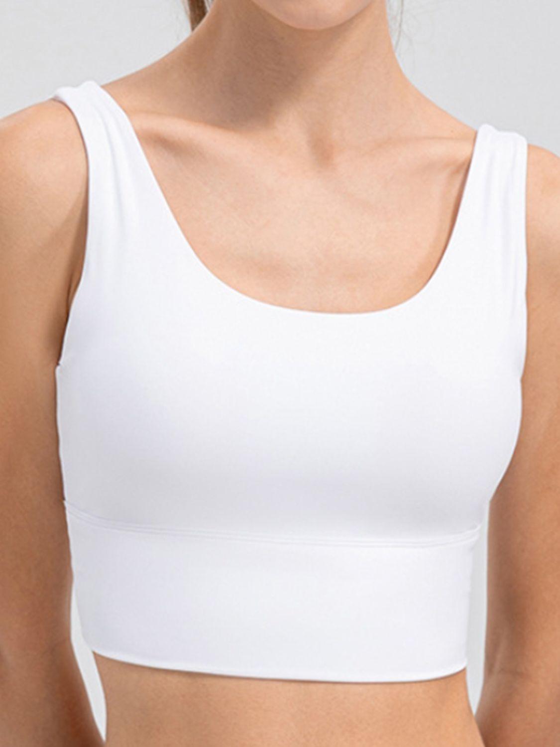 Scoop Neck Wide Strap Active Tank - Znvia