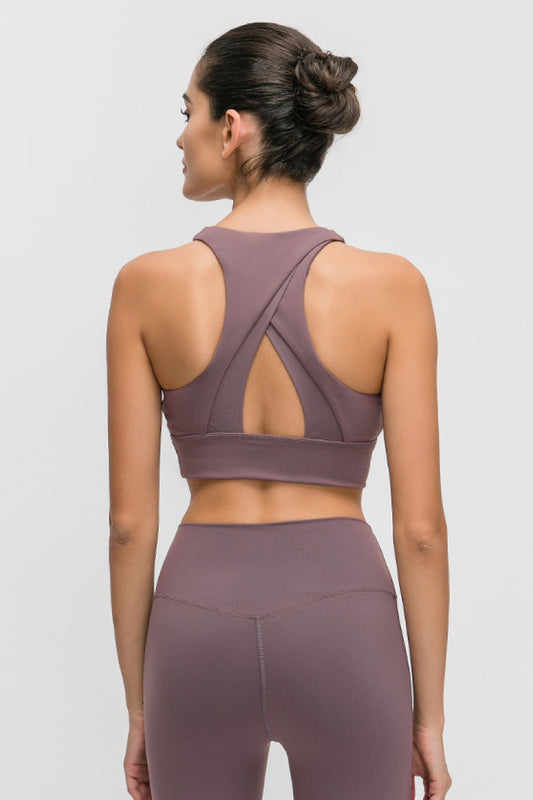Halter Keyhole Sports Bra – Stylish, Supportive & Ultra-Comfortable - Znvia