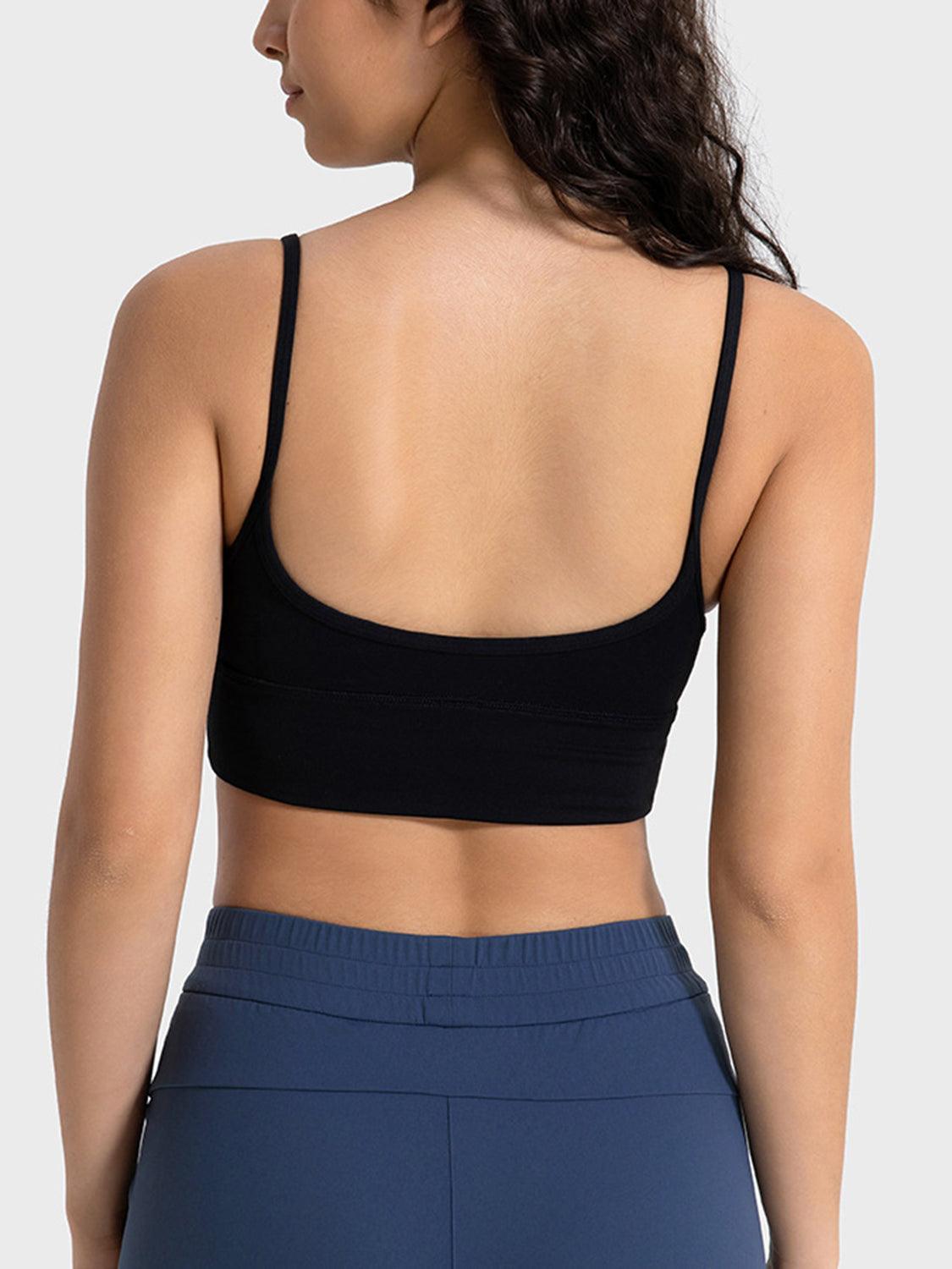 Spaghetti Strap Sport Bra - Znvia