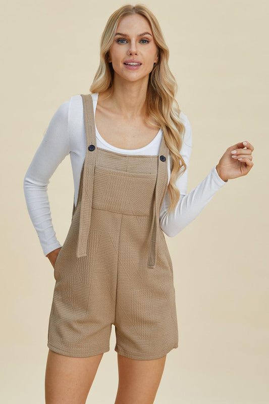 Full Size Texture Sleeveless Romper – Effortless Style & Comfort - Znvia