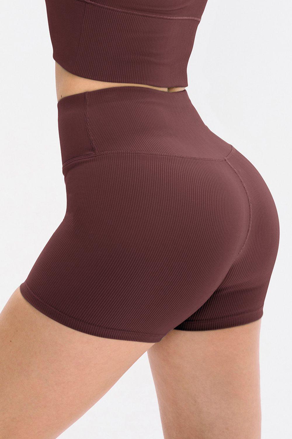 Slim Fit Wide Waistband Sports Shorts – Move with Confidence - Znvia