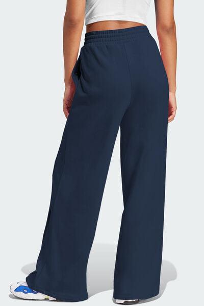 Drawstring Wide Leg Active Pants - Znvia