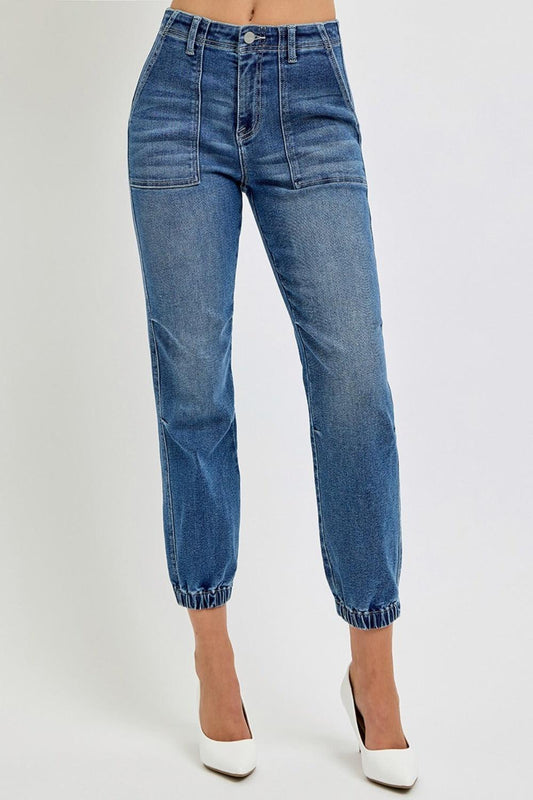 Full Size High Rise Ankle Jogger Jeans – Your New Go-To for Effortless Style & Comfort! - Znvia